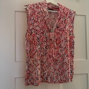 Adrienne Vittadini Multicolor Sleeveless Blouse